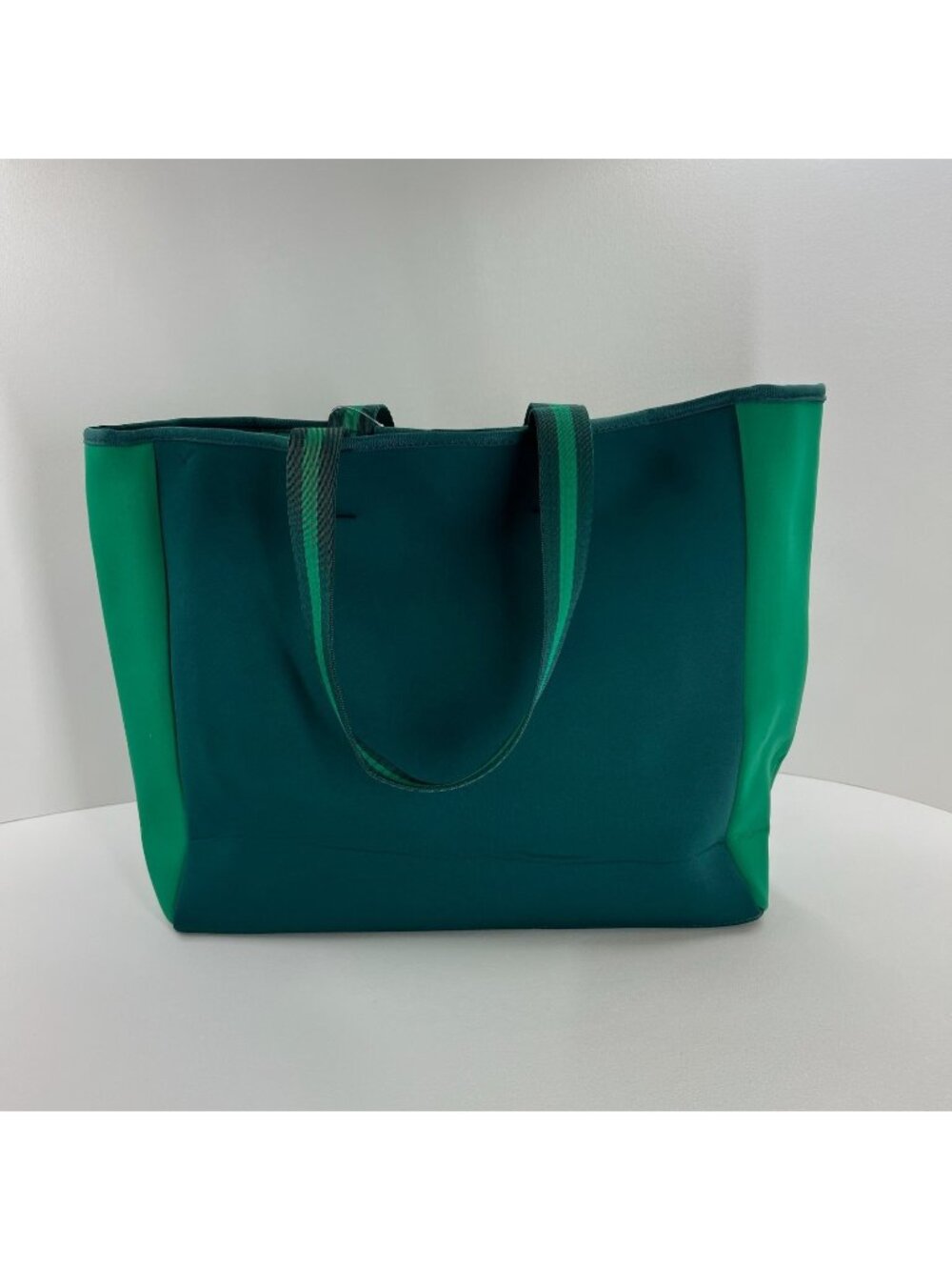 Summersalt Neoprene Tote Bag Large Beach Travel Gym Mesh Pocket Colorblock Green